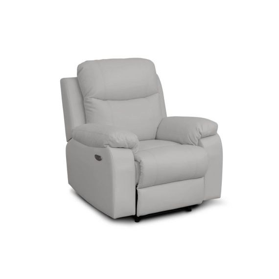 Fauteuil de Relaxation électrique BONA en tissu imitation cuir – Gris clair – Usinestreet