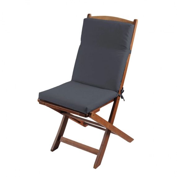 Coussin de fauteuil outdoor coloré polyester anthracite 90×40