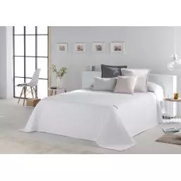 Couvre lit en coton blanc 250×270