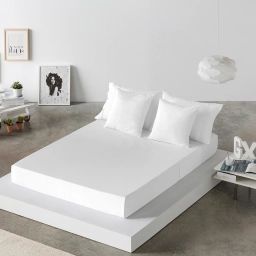 Drap de lit en coton blanc 160×280