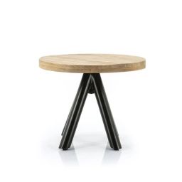 Table d’appoint ronde 50cm en bois et métal