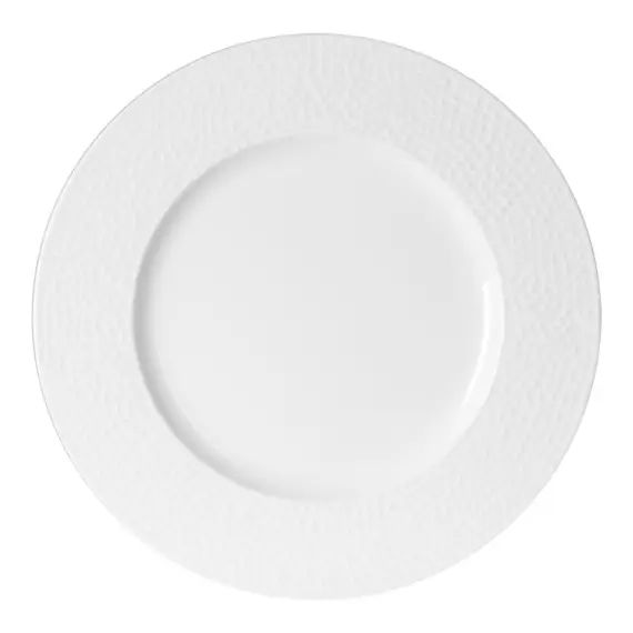 Lot de 6 assiettes à dessert   21 cm  en porcelaine  blanc