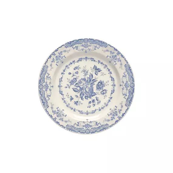Assiette à dessert Vaisselle en Céramique, Céramique Ironstone – Couleur Bleu – 18.17 x 18.17 x 18.17 cm