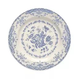Assiette à dessert Vaisselle en Céramique, Céramique Ironstone – Couleur Bleu – 18.17 x 18.17 x 18.17 cm