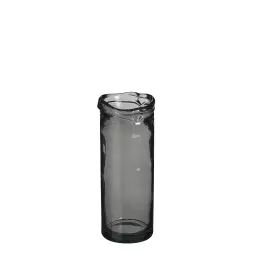 Vase en verre recyclé gris H28