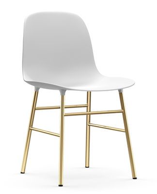 Chaise Form en Métal, Polypropylène – Couleur Blanc – 48 x 73.06 x 80 cm – Designer Simon Legald