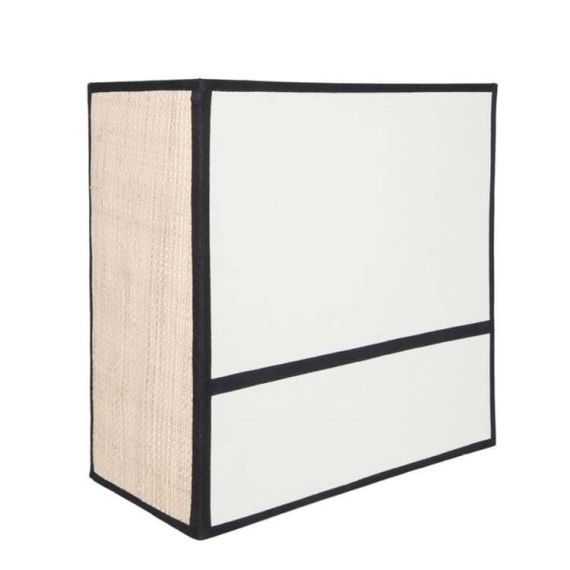 CELESTE-Applique Sans Système Électrique Toile/Rabane H25cm