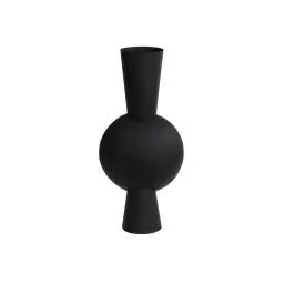 Vase noir métal 15×12.5x53cm