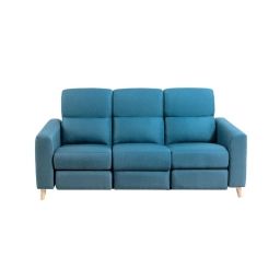 Canapé de Relaxation 3 places BERTIE style Scandinave – Bleu – 193 x 86 x 96 cm – Usinestreet