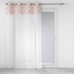 Voilage sable top velours or rose 140x240cm