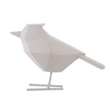 Statuette oiseau décorative  grand modèle en résine grise