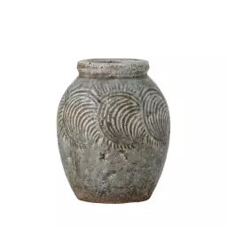 Damian – Vase en terre cuite H22cm – Couleur – Vert