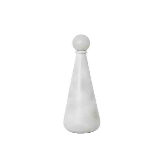 Vase Vases en Céramique, Grès émaillé – Couleur Blanc – 24.99 x 24.99 x 41.3 cm