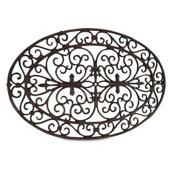 Paillasson Ovale Fonte Marron 73,5x48x2cm