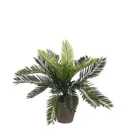 Palmier cycas plante artificielle verte en pot H33