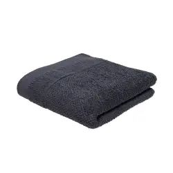 Serviette de bain uni en Coton Gris anthracite 50×90 cm
