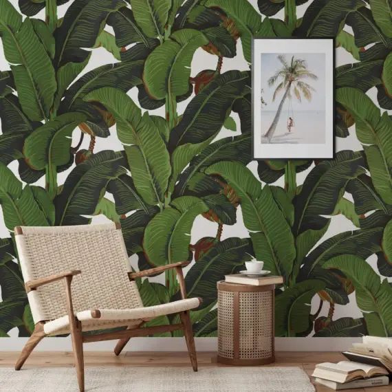 Papier Peint Feuilles de Bananier 250×200 cm