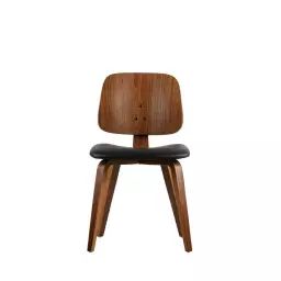 Classic – Chaise en bois et simili – Couleur – Bois foncé