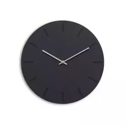 Horloge murale en bois noir D38cm