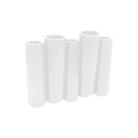 Jardinière Bamboo en Plastique, polyéthène recyclable – Couleur Blanc – 100 x 32 x 80 cm – Designer Tous les Trois