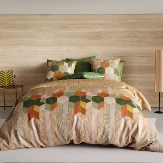 Parure de lit 2 places coton à motifs 240×260 cm