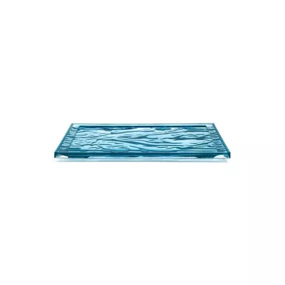 Plateau Moon en Plastique, PMMA – Couleur Bleu – 30 x 30 x 30 cm – Designer Mario Bellini