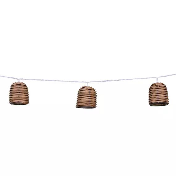 Guirlande lumineuse solaire Rotin Beige 3.8M