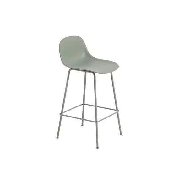 Chaise de bar Fiber en Matériau composite, Matériau composite recyclé – Couleur Vert – 42.5 x 61.62 x 87.5 cm – Designer Iskos-Berlin