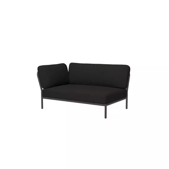 Canapé de jardin modulable Level en Tissu, Tissu Sunbrella Heritage – Couleur Noir – 139 x 92.5 x 68.5 cm – Designer Henrik  Pedersen