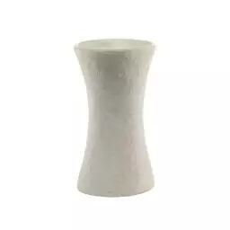 Vase Earth en Papier, Papier mâché recyclé – Couleur Blanc – 20 x 20 x 35 cm – Designer Marie  Michielssen