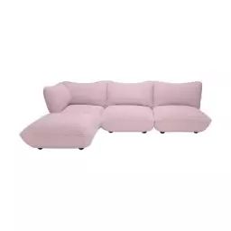 Canapé 3 places ou + Sumo en Tissu, Mousse recyclée – Couleur Rose – 301 x 206.5 x 90 cm