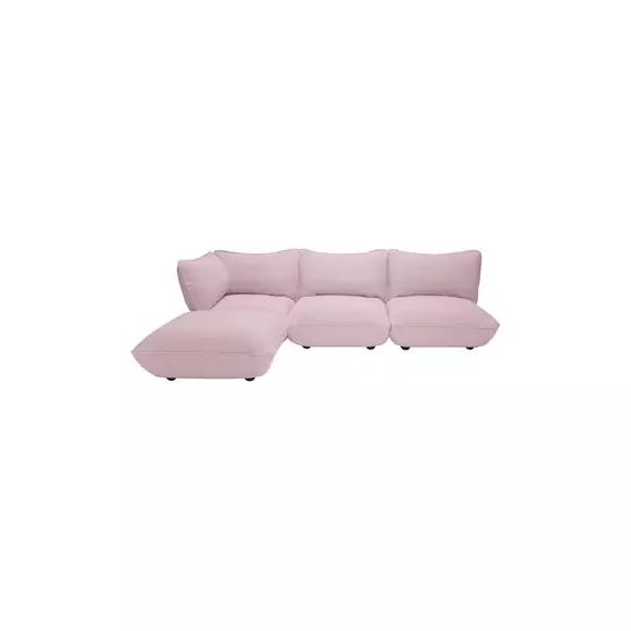 Canapé 3 places ou + Sumo en Tissu, Mousse recyclée – Couleur Rose – 301 x 206.5 x 90 cm