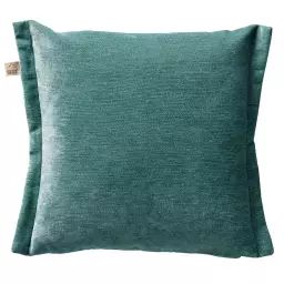 Housse de coussin vert en polyester-45×45 cm uni