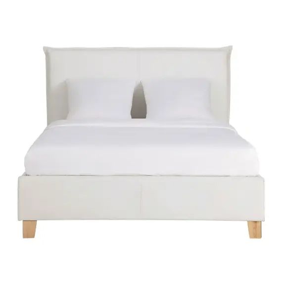 Lit coffre avec sommier à lattes 140×190 blanc Pillow