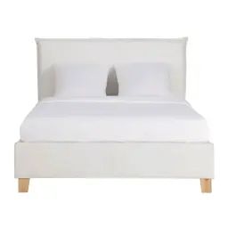 Lit coffre avec sommier à lattes 140×190 blanc Pillow