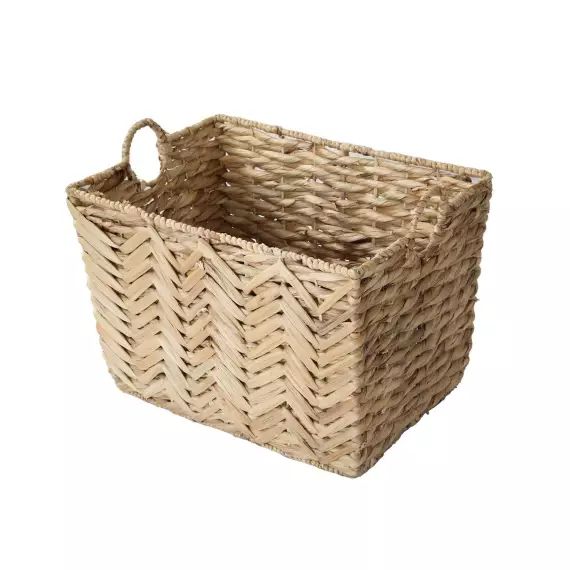Panier haut en jacinthe d&rsquo;eau grand modèle – H37 cm