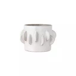 Pot de fleurs Pot de fleurs en Céramique, Grès émaillé – Couleur Blanc – 18 x 18 x 13 cm