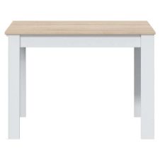 Table fixe 4 personnes CLOE coloris blanc/ bois