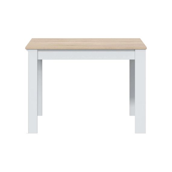 Table fixe 4 personnes CLOE coloris blanc/ bois