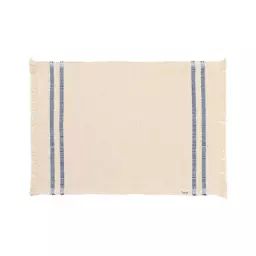 Set de table Savor en Tissu, Coton organique – Couleur Bleu – 50 x 38 x 0.2 cm – Designer Trine Andersen