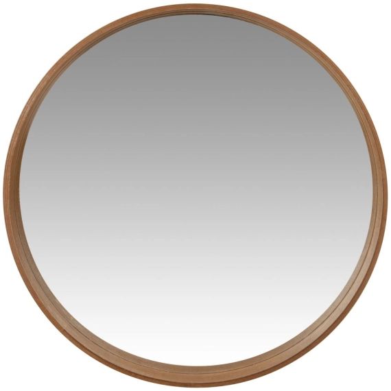 Miroir rond en bois brun PM D55