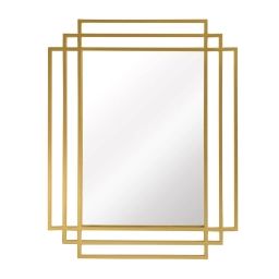 Miroir rectangulaire style Art Deco or