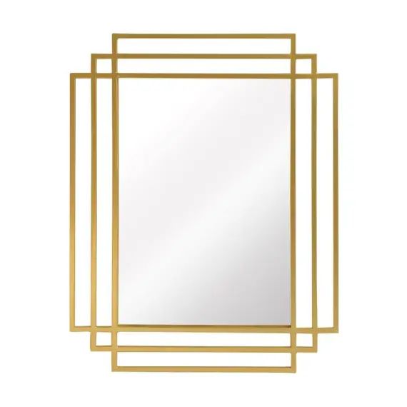 Miroir rectangulaire style Art Deco or