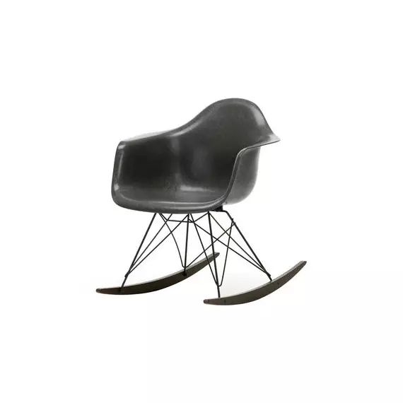 Rocking chair Eames Fiberglass Armchair en Plastique, Polyester renforcé de fibre de verre – Couleur Gris – 63 x 82.77 x 76 cm – Designer Charles & Ray Eames
