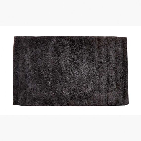 Tapis de bain uni en coton coton noir 80×50