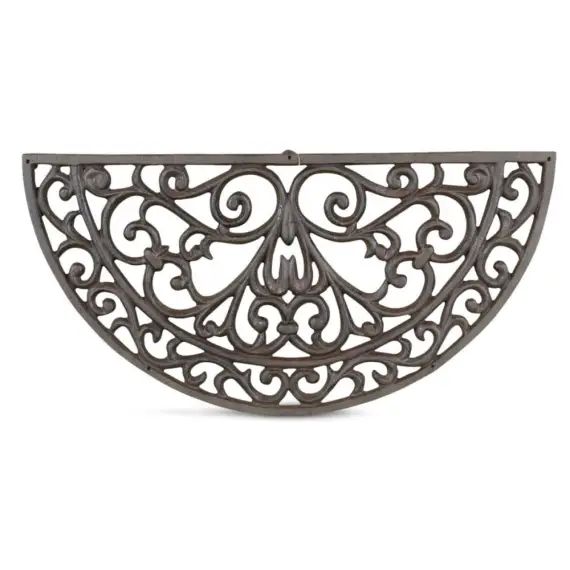 Paillasson Demi Lune Fonte Marron 60.5cm