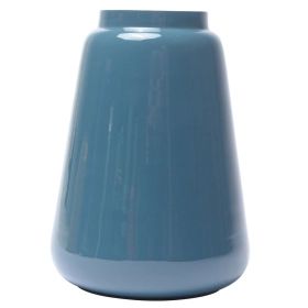 Vase en fer émaillé bleu H19cm