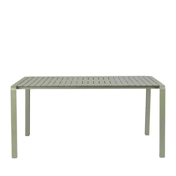 Vondel – Table à manger de jardin en métal 168x87cm – Couleur – Vert de gris