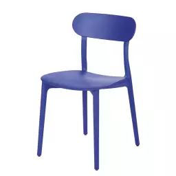 Chaise en polypropylène bleu