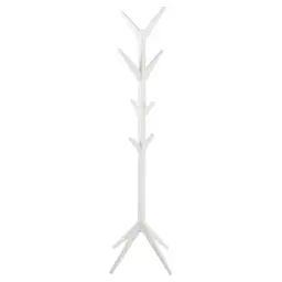 Porte-manteau sur 4 pieds en mdf avec 8 accroches blanc
